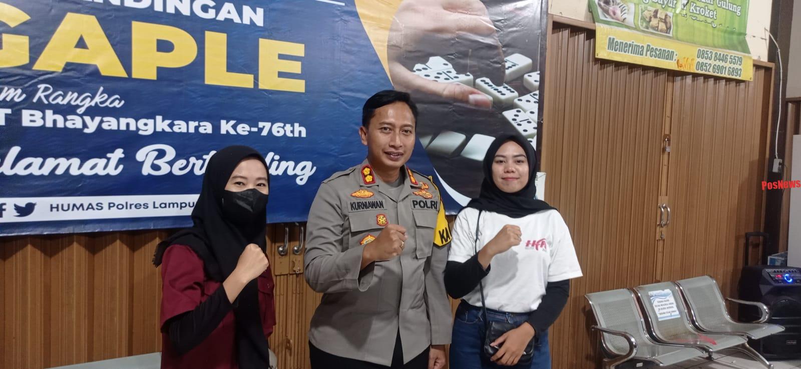 Rayakan HUT Bhayangkara Ke 76 Polres Lampung Utara Gelar Pertandingan Gaple