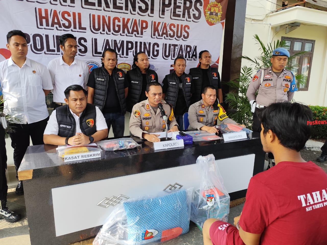 Kurang dari 3 Hari, Pelaku Curat Disertai Pembunuhan dan Pemerkosaan di Bunga Mayang Berhasil Diamakan Tim Gabungan Polres Lampung Utara