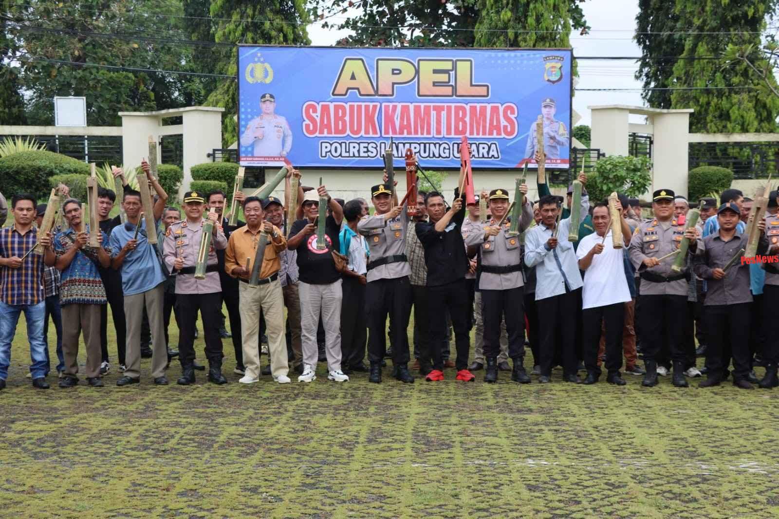 Jaga Stabilitas Kamtibmas, Polres Lampung Utara Gelar Apel Konsolidasi Sabuk Kamtibmas